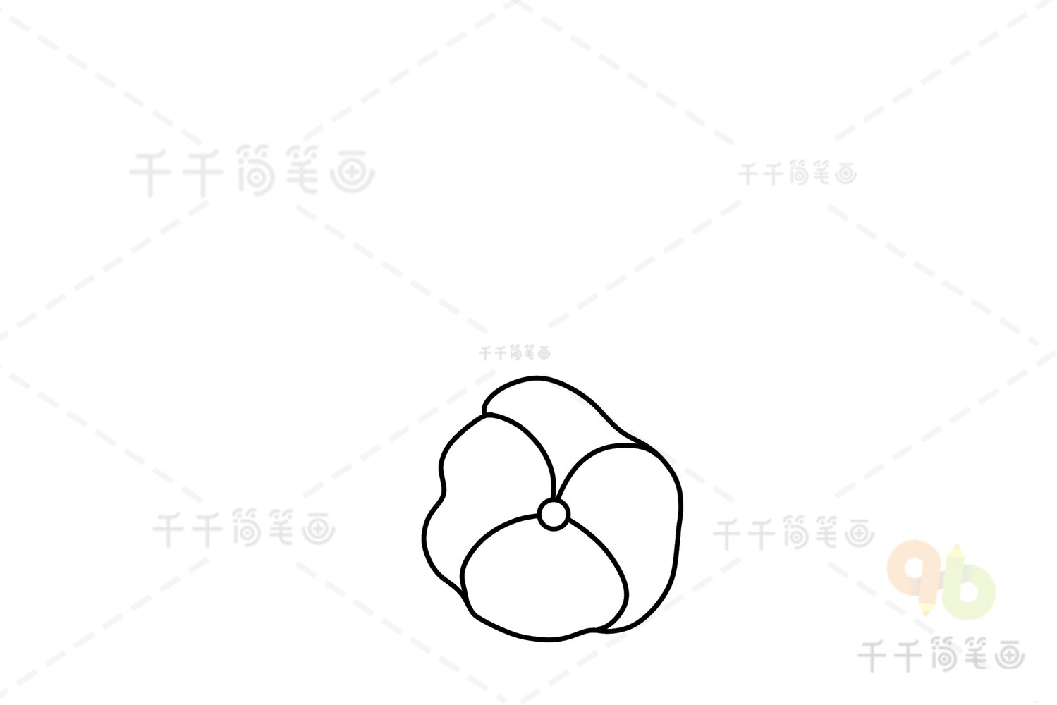 附子花輪廓