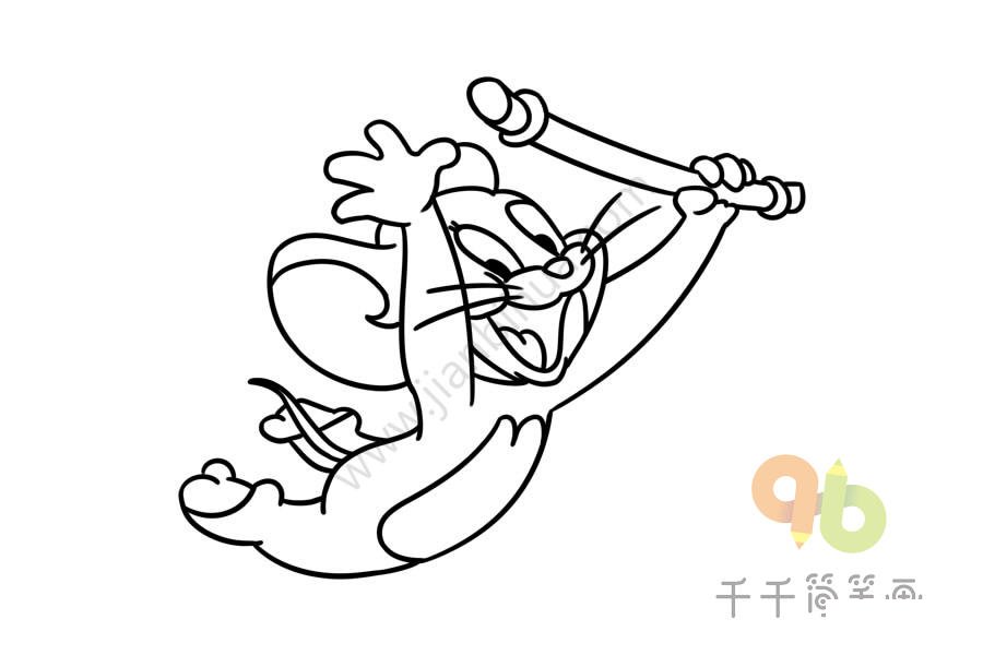 貓和老鼠 杰瑞鼠簡筆畫畫法