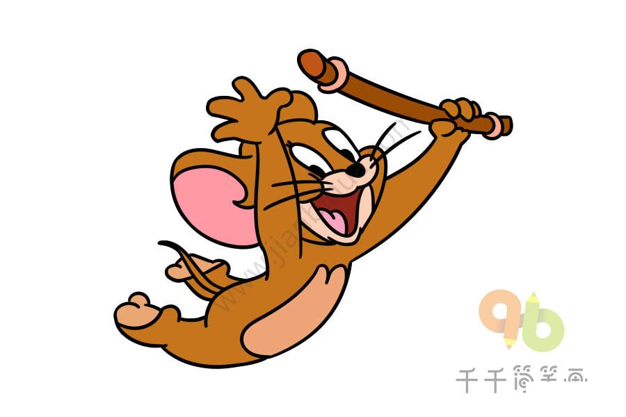 杰瑞鼠簡筆畫步驟圖