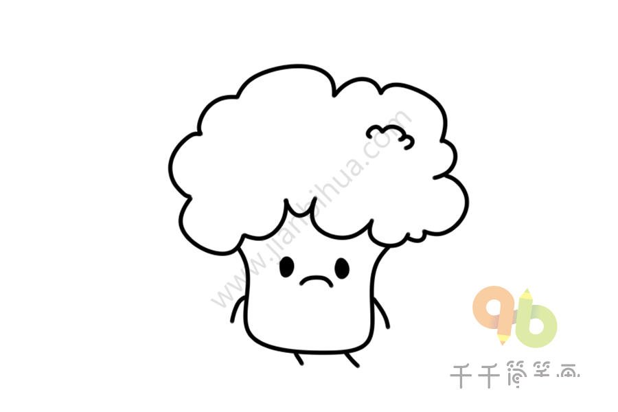 西蘭花簡筆畫完成圖