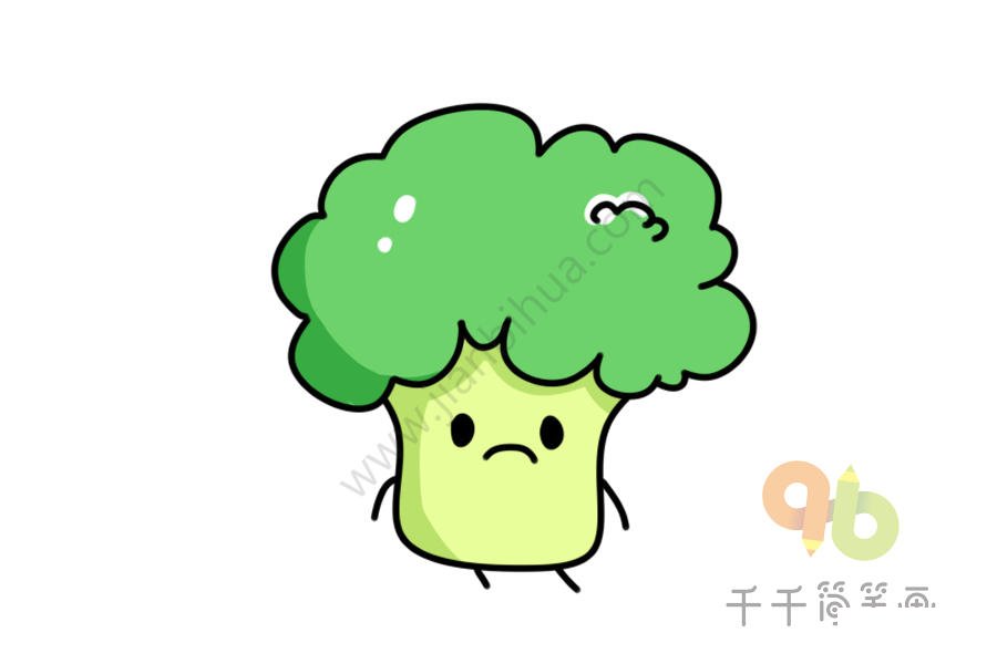 西蘭花簡筆畫步驟圖一