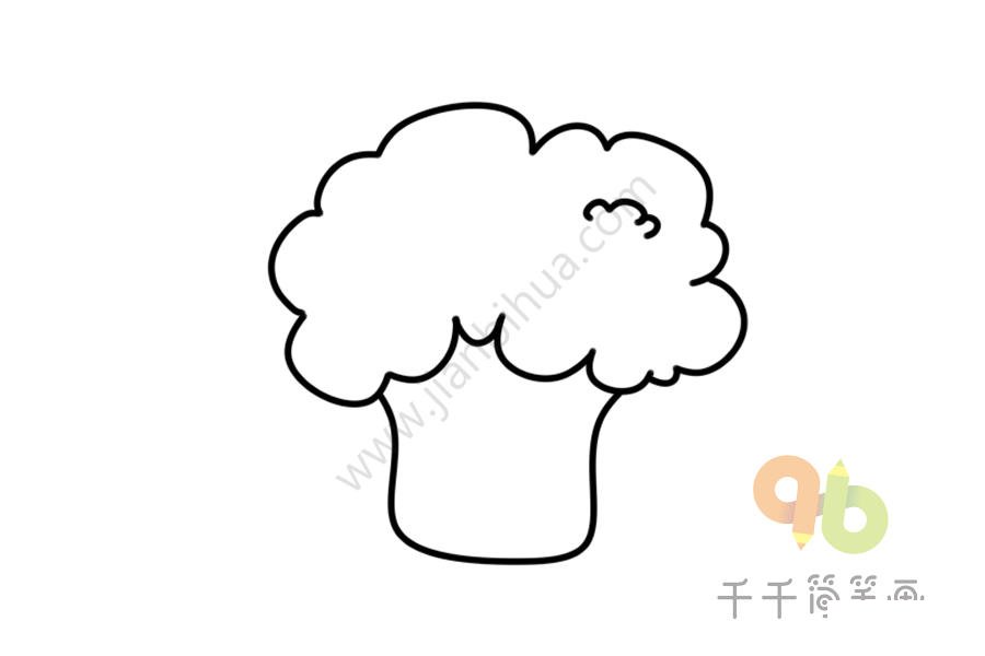 西蘭花簡筆畫步驟圖三