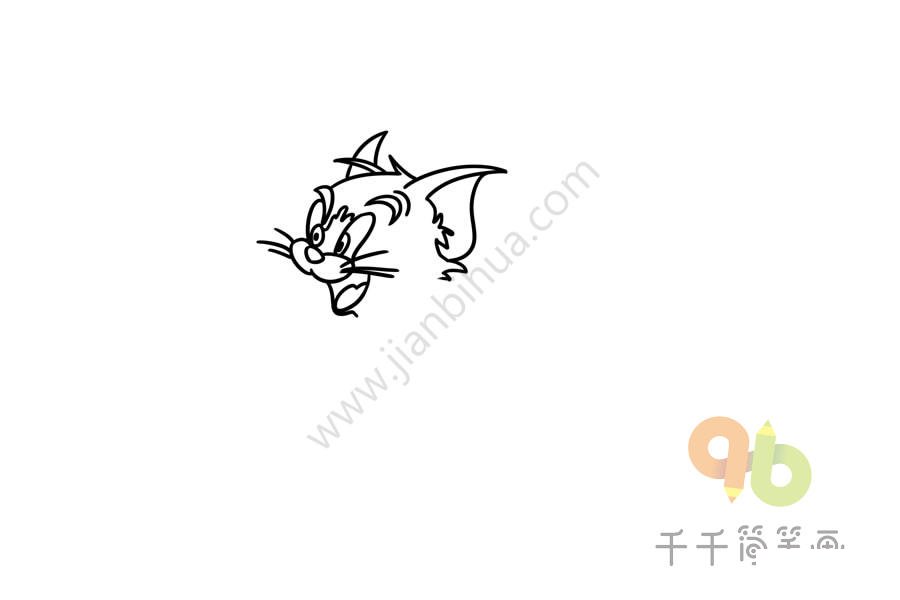 湯姆貓簡筆畫圖解