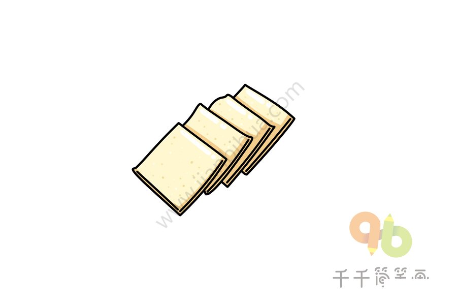 豆干簡筆畫圖片