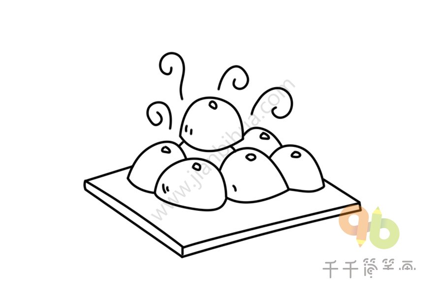 豆沙包簡(jiǎn)筆畫細(xì)節(jié)