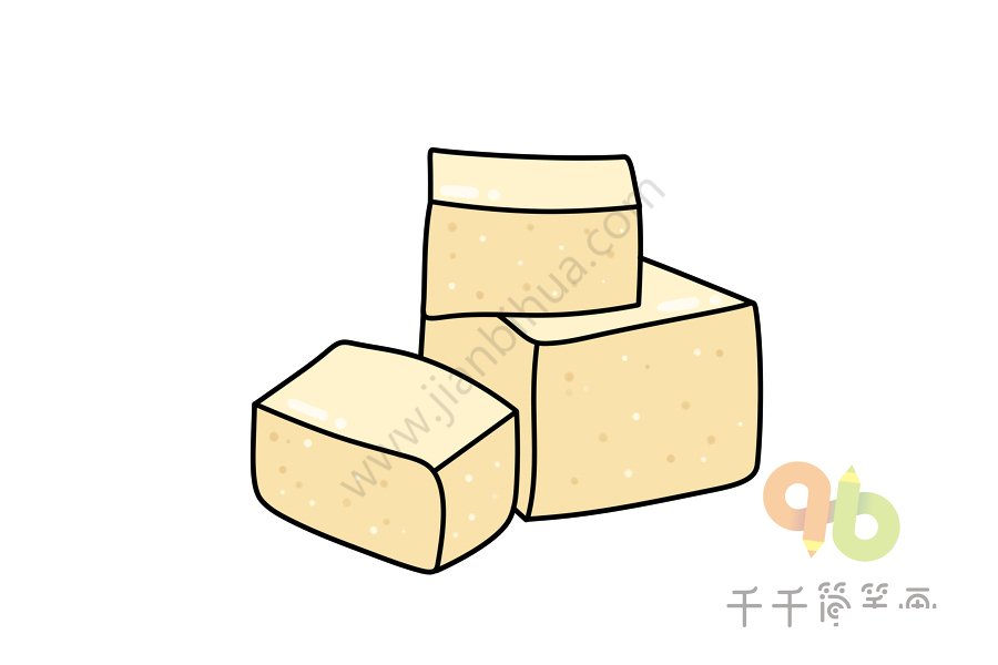 豆腐塊簡(jiǎn)筆畫成品圖