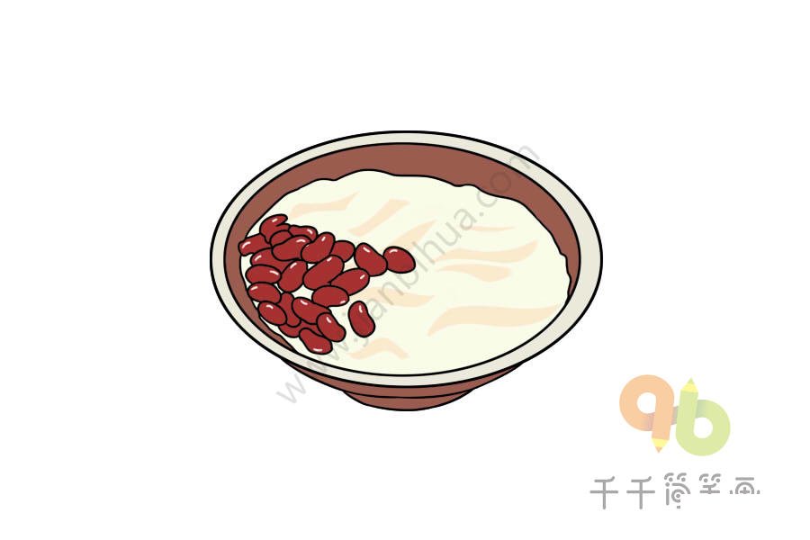 豆花簡筆畫步驟一