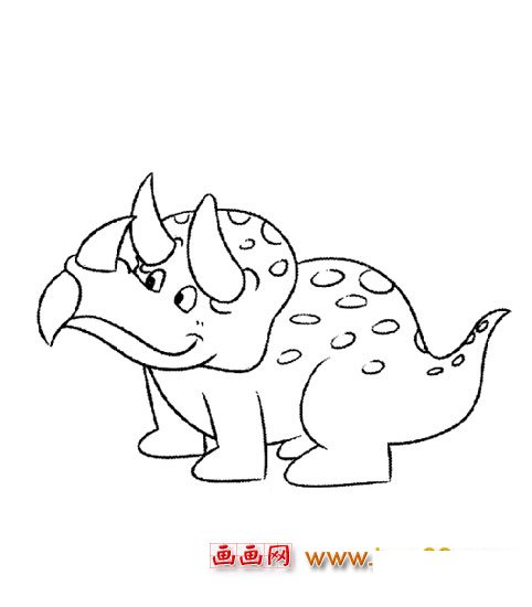 簡(jiǎn)筆畫【兇惡的恐龍】5