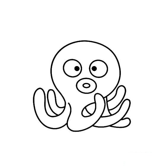 烏賊的簡筆畫法