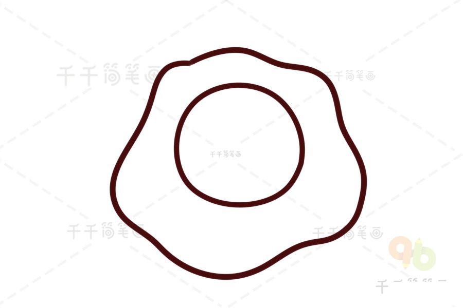 荷包蛋簡筆畫