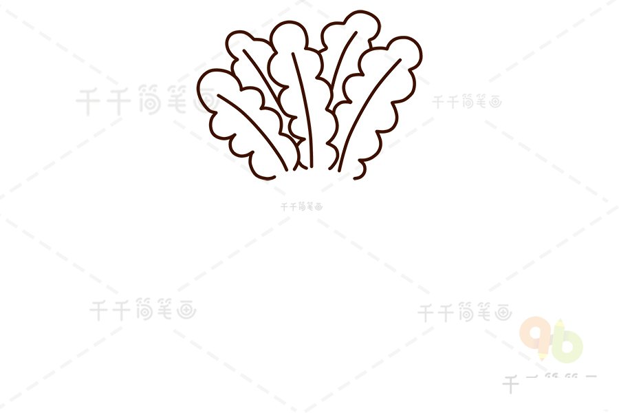 蘿卜葉柄繪制