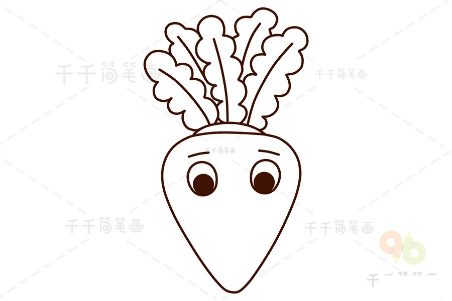 蘿卜眼睛繪制