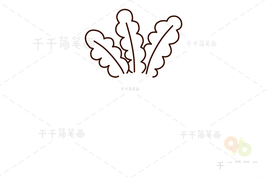蘿卜葉柄繪制