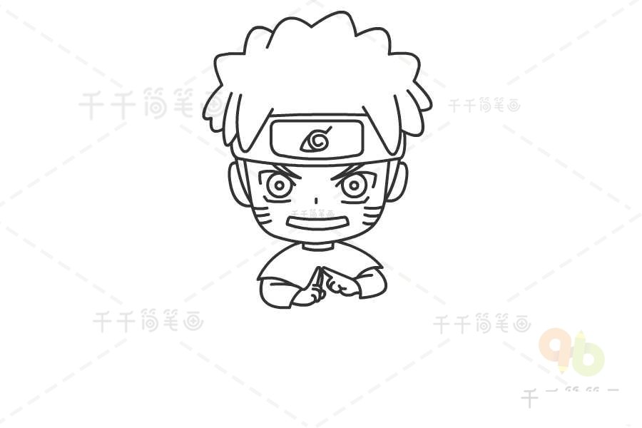 旋渦鳴人簡(jiǎn)筆畫步驟圖