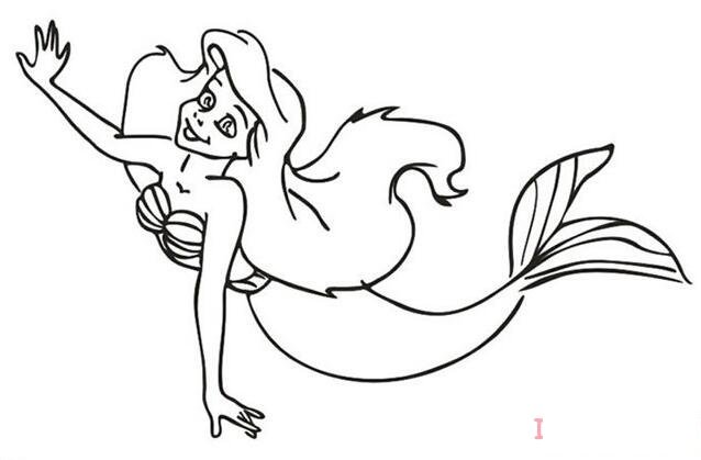 美人魚素描怎么畫簡單易學(xué)_美人魚簡筆畫圖片