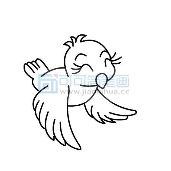 飛翔的小鳥畫法