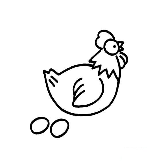 母雞下蛋的簡(jiǎn)簡(jiǎn)單畫法