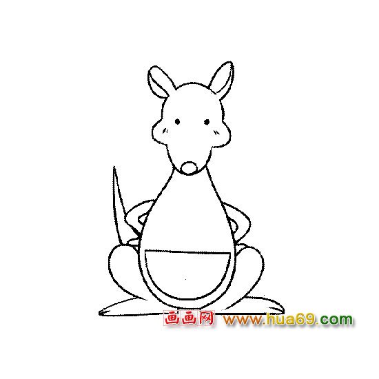 卡通簡筆畫│袋鼠4