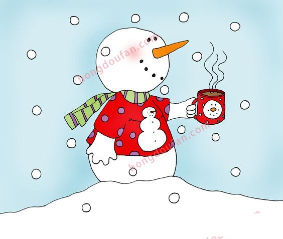 下雪 雪人簡(jiǎn)筆畫大全 簡(jiǎn)筆畫 第8張