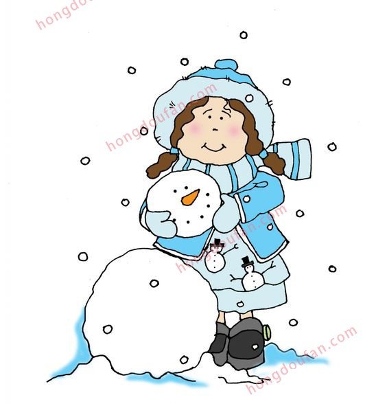 下雪 雪人簡(jiǎn)筆畫大全 簡(jiǎn)筆畫 第2張