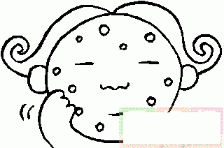 女孩臉上長了痘痘簡筆畫
