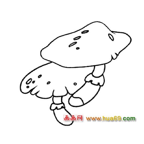 簡筆畫：野生蘑菇2