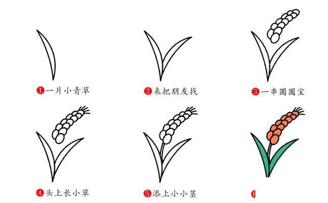 麥穗簡(jiǎn)筆畫步驟圖片大全