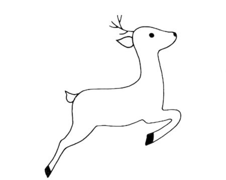 鹿簡(jiǎn)筆畫作品四