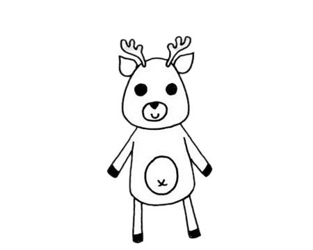 鹿簡(jiǎn)筆畫作品三