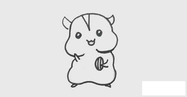 倉(cāng)鼠簡(jiǎn)筆畫(huà)，可愛(ài)的小倉(cāng)鼠簡(jiǎn)筆畫(huà)畫(huà)法步驟圖片