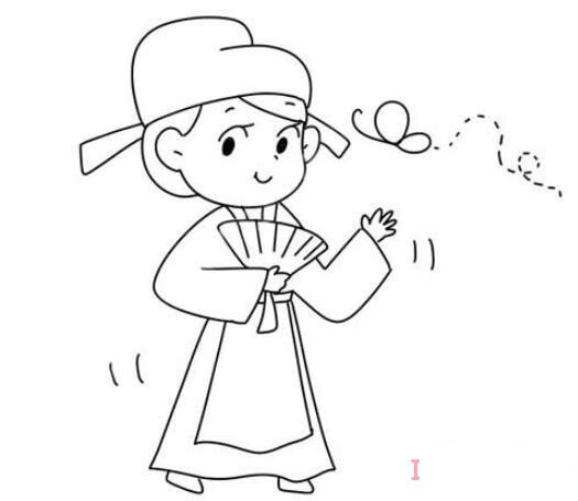 祝英臺怎么畫好看易學(xué)_祝英臺簡筆畫圖片