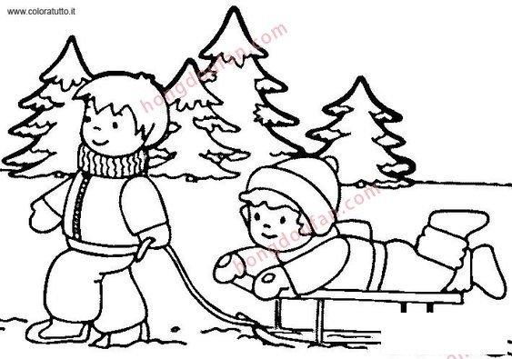 滑雪滑冰 簡(jiǎn)筆畫涂色圖案大全 涂色圖片 第5張