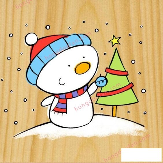 圣誕老人 圣誕雪人 魯?shù)婪蚴フQ節(jié)簡筆畫大全 簡筆畫 第2張