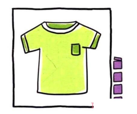 一步一步畫男孩T恤簡(jiǎn)筆畫教程彩色明亮簡(jiǎn)潔