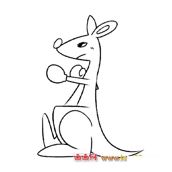 袋鼠簡(jiǎn)筆畫(huà)：拳擊高手2