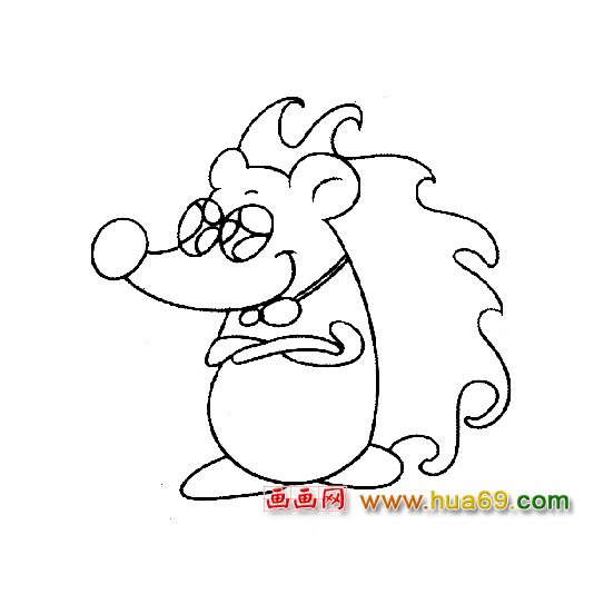 簡筆畫：可愛的小刺猬寶寶2