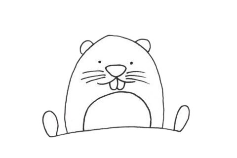 鼴鼠簡筆畫圖片