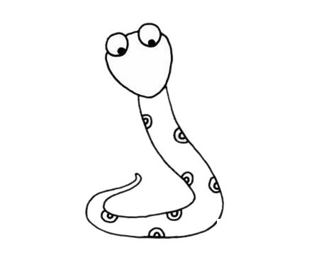 小蛇簡(jiǎn)筆畫(huà)示例