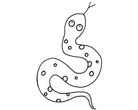 小蛇簡(jiǎn)筆畫(huà)示例