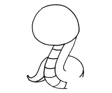 小蛇簡(jiǎn)筆畫(huà)示例