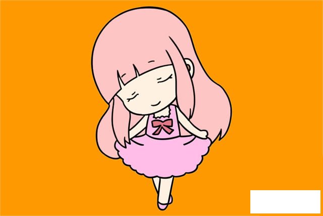 可愛(ài)小女孩簡(jiǎn)筆畫步驟圖解教程