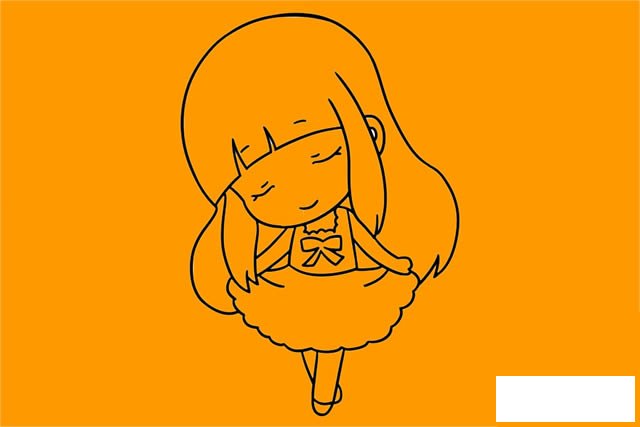 可愛(ài)小女孩簡(jiǎn)筆畫步驟圖解教程