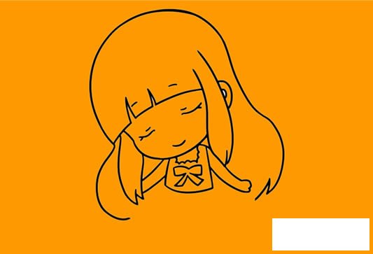可愛(ài)小女孩簡(jiǎn)筆畫步驟圖解教程