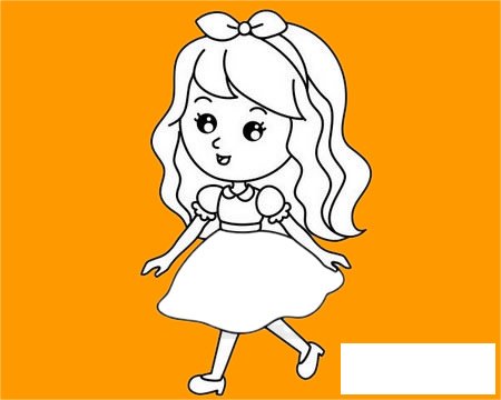 公主簡(jiǎn)筆畫(huà)圖片