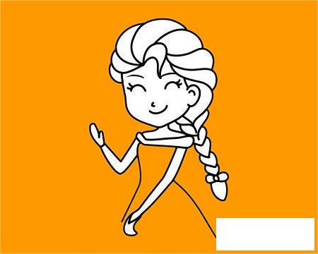 公主簡(jiǎn)筆畫(huà)圖片