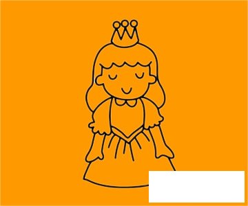 公主簡(jiǎn)筆畫(huà)圖片