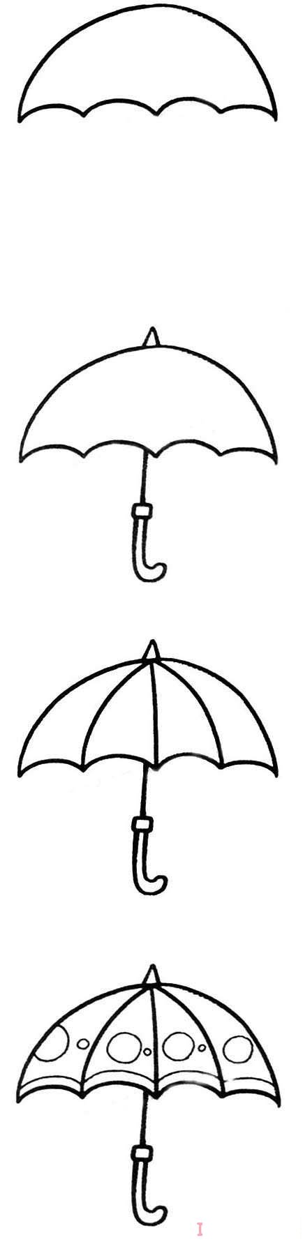 愛莎公主雨傘簡筆畫