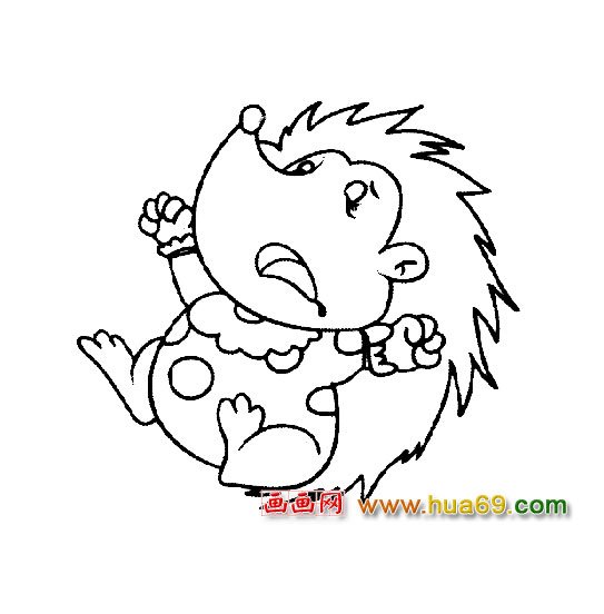 簡筆畫│哭鬧的小刺猬