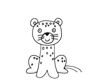 小豹簡(jiǎn)筆畫(huà)圖片