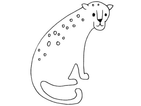 小豹簡(jiǎn)筆畫(huà)圖片